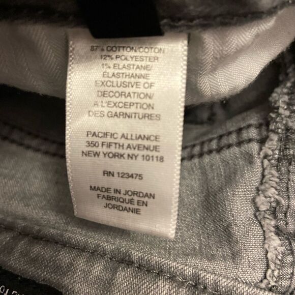 JONES NEW YORK Denim Grey Cropped Stretch Straight Leg Jean 8 - Picture 11 of 11